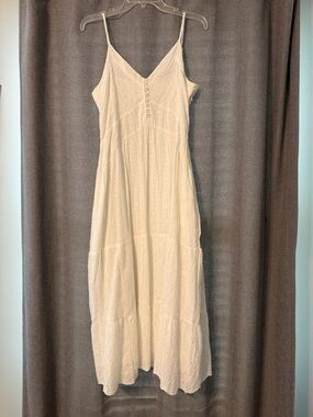 NWT Sundance Arezzo White Eyelet Dress with Spaghetti Straps Size Medium Petite